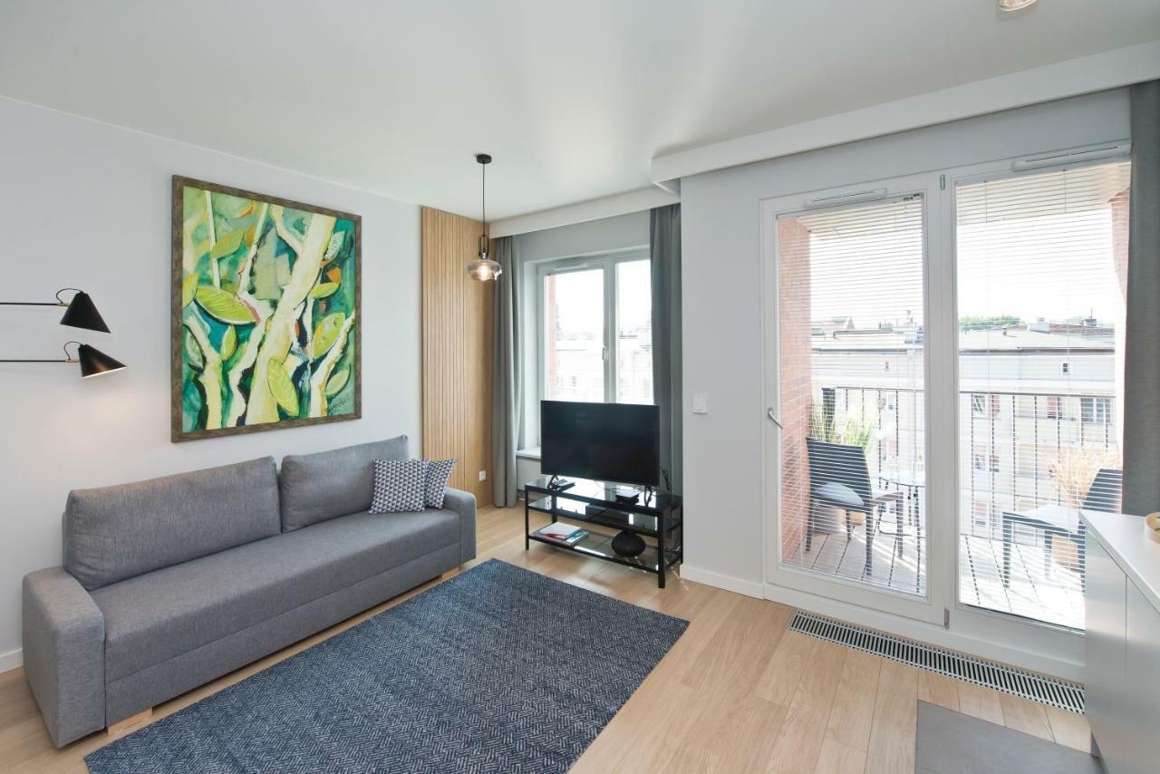 Apartment Chic Designer With Original Art And Old Town View Gdansk