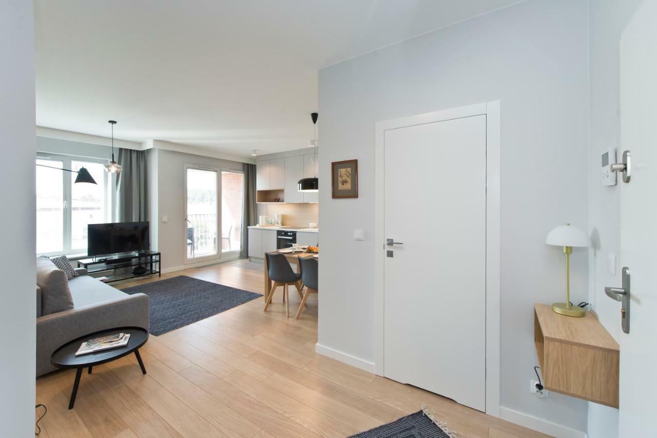 Chic Designer With Original Art And Old Town View Gdansk